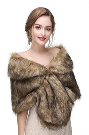Fur Cape Jacket Shawl Wrap Shrug Womens Clothing Size 10