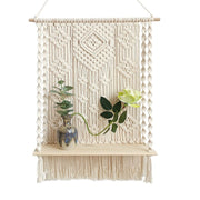 Macrame Plant Hanger Shelf Wall Hanging