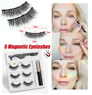 Five Magnetic Eyelashes Eyeliner Tweezers Set