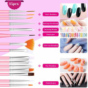 Nail Art Tools Kit DIY Nail Brushes Pens Rhinestone Foil Set