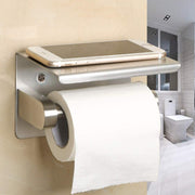 Toilet Paper Roll Holder Phone Shelf