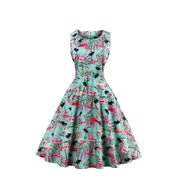 Rockabilly Midi Dress Vintage Summer Dress Womens Clothing Size 18