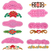 Baroque Silicone Moulds Fondant Cake Border Molds