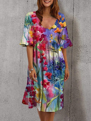 Floral Shirt Dress Boho Summer Dresses Size 22