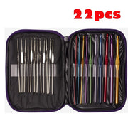 22pcs Crochet Hooks Needles Set Aluminium Yarn Craft