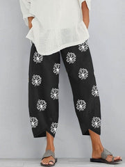 Linen Pants Cropped Womens Clothing Size 22