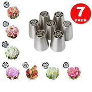 7pcs Cake Piping Nozzle Icing Decor Topper Decorating Tools