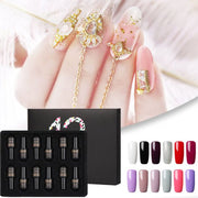 Nail Gel Polish Set 12 Bottles UV Soak Off Gels