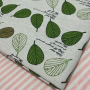 Cotton Linen Fabric Leaves 1x1.5M
