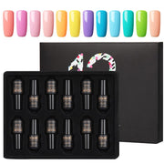 12pcs Gel Nail Polish Manicure Set UV Soak Off Nail Art Kit