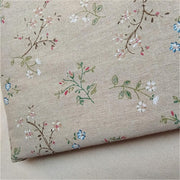 Cotton Linen Fabric Floral 1x1.5M