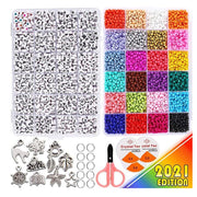 Jewellery Making Supplier Glass Seeds Letter Alphabet Beads Set Kit