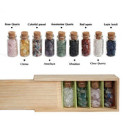 Natural Crystal Quartz Gravel Mineral Wishing Bottles Ornaments