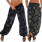 Boho Floral Harem Yoga Hippie Balloon Pants Womens Clothing Size 12