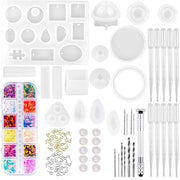 149pcs DIY Resin Casting Craft Molds Silicone Jewelry Pendant Making