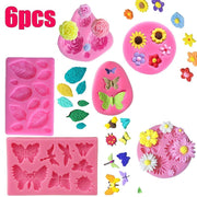6pcs Silicone Mould Flower Mold