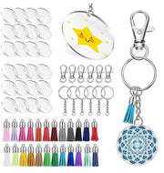 Acrylic Circle Discs Keychain Blanks Vinyl Making Kit
