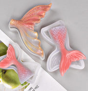 3pcs Silicone Resin Moulds Mermaid Tail Clay Coaster Jewellery Molds