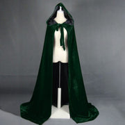 Green Velvet Costume Cloack Cape Holloween Christmas