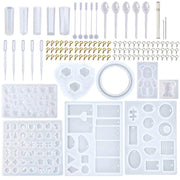229pcs DIY Resin Casting Craft Molds Silicone Jewelry Pendant Making