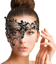 Open gallery Metal Filigree Masquerade Mask I0521BK0 Carousel 1 Metal Filigree M