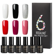 6pcs Gel Nail Polish Manicure Set UV Soak Off Nail Art Kit