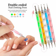 Nail Art Tools Kit DIY Nail Brushes Pens File Set