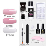 Extension Gel Nail Kit + Mini Nail Lamp UV Extension Gels