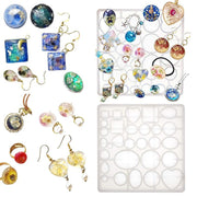 Jewellery Molds Gem Earrings Pendant Epoxy UV Resin Silicone Moulds
