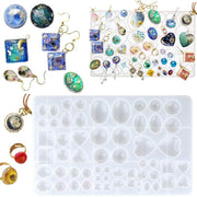 Jewellery Molds Gem Earrings Pendant Epoxy UV Resin Silicone Moulds