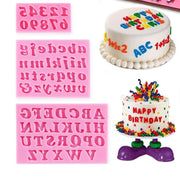 Letter Number Silicone Moulds Fondant Cake Molds Set