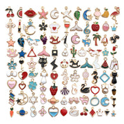 100pcs Craft Supplies Small Colorful Charms Pendants