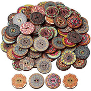 Floral Wooden Buttons 20mm 200pcs