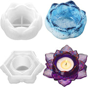 Silicone Lotus Candle Holder Molds Resin Moulds Aromatherapy Mold