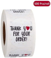 500pcs Thank You for Your Order Stickers