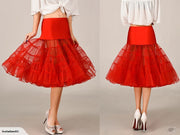Red Prom Silps Flare Crinoline Bridal Petticoat