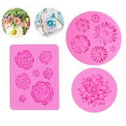 3pcs Silicone Mould Flowers Cake Mold