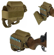Outdoor Tactical Shotgun Rifle Ammo Pouch Bag Butt Stock Cheek Pad