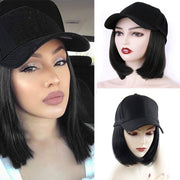 Baseball Cap Hair Extensions Bob Wig Hat