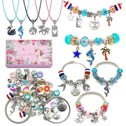 Charm Bracelet Making Kit DIY Jewellery Beads Unicorn Mermaid Necklace