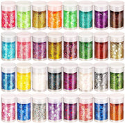 Craft Art Glitter Sequins Powder Epoxy Resin Pigment Assorted 32pcs Set