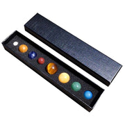 Natural Gemstones Sphere Solar System 8 Planets Crystal Balls Set