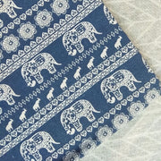 Cotton Linen Craft Fabric Elephant 1x1.5M