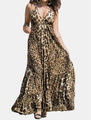 Maxi Dress Leopard Summer Dresses Womens Clothing Size 16