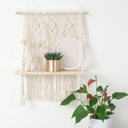 Macrame Plant Hanger Shelf Wall Hanging