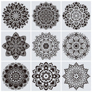 Stencil Art Journal Stencils Large 9 Styles