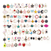 100pcs Craft Supplies Small Colorful Charms Pendants