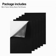 10pcs Velvet Box Drawer Liner DIY Craft Self Adhesive Back Felt Sheets
