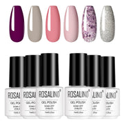 6pcs Gel Nail Polish Manicure Set UV Soak Off Nail Art Kit