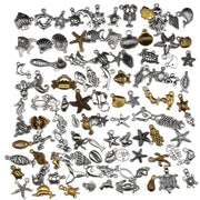 100pcs Craft Supplies Small Antique Sea Animal Charms Pendants